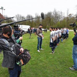 Vedran Ćorluka i Robert Knjaz na snimanju