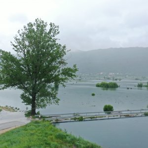 Fotografije iz zraka poplavljenih polja na vrgoračkom području