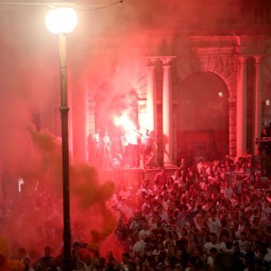 Zadar slavi svoje heroje - doček košarkaša Zadra na Narodnom trgu, 4.6.2023.