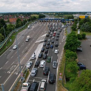 Gužva na Lučkom iz zraka