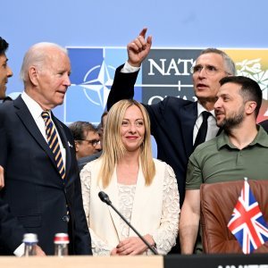 Rishi Sunak, Joe Biden, Giorgia Meloni, Jens Stoltenberg, Volodimir Zelenski