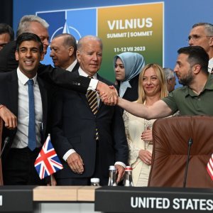 Rishi Sunak, Joe Biden, Giorgia Meloni, Volodimir Zelenski