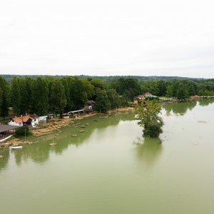 Đelekovec: Pogled iz zraka na posljedice poplave na jezeru Šoderica