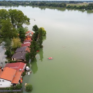 Đelekovec: Pogled iz zraka na posljedice poplave na jezeru Šoderica