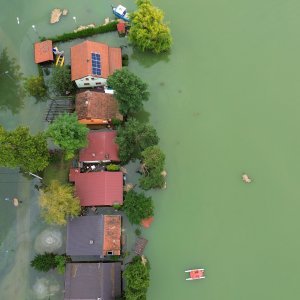 Đelekovec: Pogled iz zraka na posljedice poplave na jezeru Šoderica