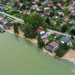 Đelekovec: Pogled iz zraka na posljedice poplave na jezeru Šoderica