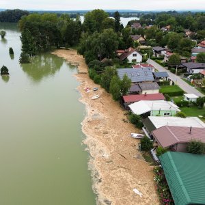 Đelekovec: Pogled iz zraka na posljedice poplave na jezeru Šoderica