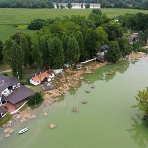 Đelekovec: Pogled iz zraka na posljedice poplave na jezeru Šoderica