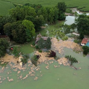 Đelekovec: Pogled iz zraka na posljedice poplave na jezeru Šoderica