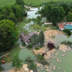 Đelekovec: Pogled iz zraka na posljedice poplave na jezeru Šoderica