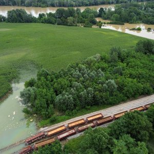 Đelekovec: Pogled iz zraka na posljedice poplave na jezeru Šoderica