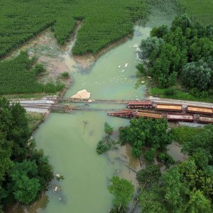 Đelekovec: Pogled iz zraka na posljedice poplave na jezeru Šoderica