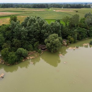 Đelekovec: Pogled iz zraka na posljedice poplave na jezeru Šoderica