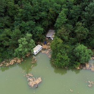 Đelekovec: Pogled iz zraka na posljedice poplave na jezeru Šoderica