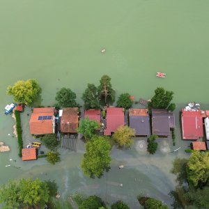 Đelekovec: Pogled iz zraka na posljedice poplave na jezeru Šoderica