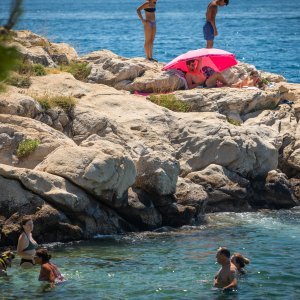 Gužva na plažama u Splitu