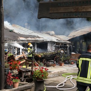 Buknuo požar u restoranu Mlinski kamen u blizini Petrinje