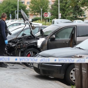 Izgorio Porsche na Malešnici