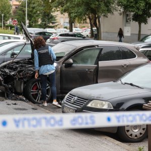 Izgorio Porsche na Malešnici