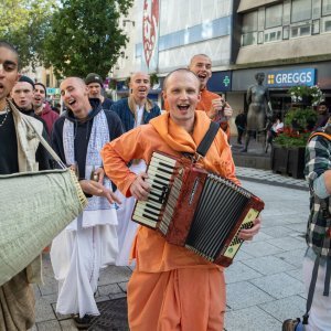 Cardiff, 15.10.2023 - Nogomet: Hrvatski navijači pred utakmicu Wales - Hrvatskab