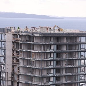 Bageri na najvišoj etaži gradilišta hotela Marjan