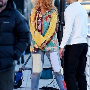 Blake Lively na setu filma 'It Ends with Us'