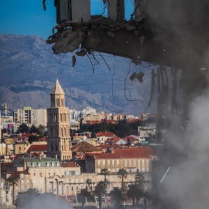 Nastavak rušenja hotela Marjan u Splitu