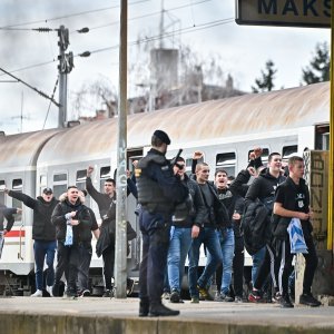 Navijačka skupina Armada stigla na derbi Dinamo - Rijeka