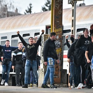 Navijačka skupina Armada stigla na derbi Dinamo - Rijeka