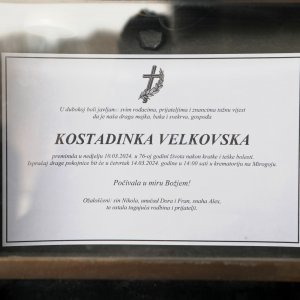 Posljednji ispraćaj Kostadinke Velkovske na Krematoriju