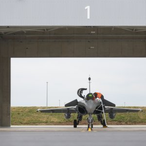 Borbeni avioni Rafale parkirani u Zračnoj luci Zagreb