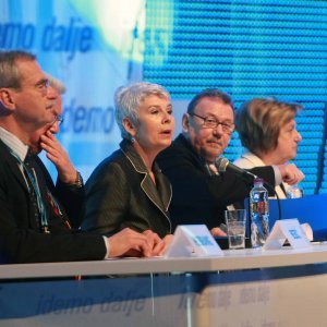 Andrija Hebrang, Jadranka Kosor, Vladimir Šeks
