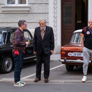 Rade Šerbedžija na snimanju serije 'Dnevnik velikog Perice'