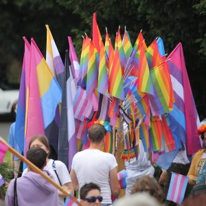 Okupljanje sudionika 23. Zagreb Pridea, središnje nacionalne Povorke ponosa LGBTIQ zajednice