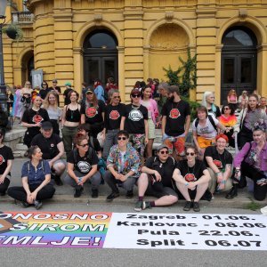 Okupljanje sudionika 23. Zagreb Pridea, središnje nacionalne Povorke ponosa LGBTIQ zajednice