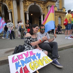 Okupljanje sudionika 23. Zagreb Pridea, središnje nacionalne Povorke ponosa LGBTIQ zajednice