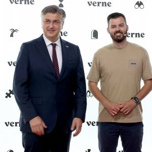 Mate Rimac i Andrej Plenković
