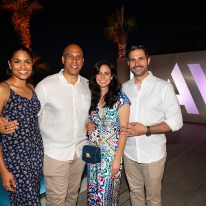 Cory Booker sa suprugom, Tonči Glavina i Tracey Allison Glavina