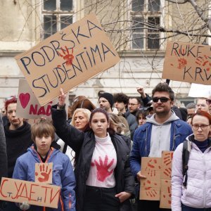Zagrebački studenti dali podršku kolegama iz Srbije