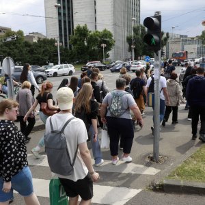 Gužva na Savskoj ulici u Zagrebu
