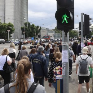 Gužva na Savskoj ulici u Zagrebu