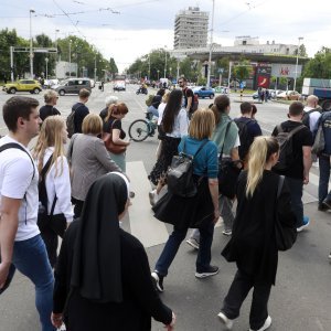 Gužva na Savskoj ulici u Zagrebu