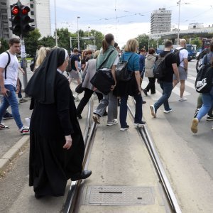 Gužva na Savskoj ulici u Zagrebu