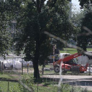 Pripreme za Thompsonov koncert na Hipodromu