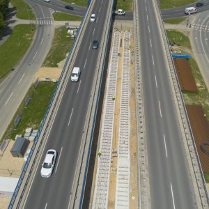 Radovi u Sarajevskoj ulici u Zagrebu snimljeni iz zraka