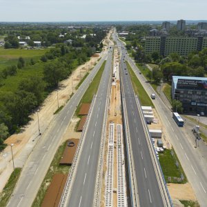 Radovi u Sarajevskoj ulici u Zagrebu snimljeni iz zraka