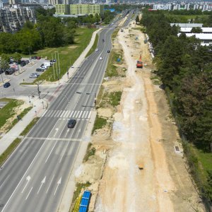 Radovi u Sarajevskoj ulici u Zagrebu snimljeni iz zraka