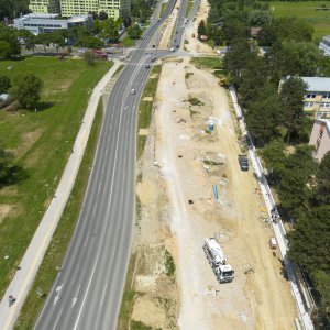 Radovi u Sarajevskoj ulici u Zagrebu snimljeni iz zraka