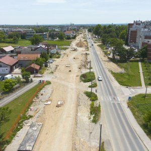 Radovi u Sarajevskoj ulici u Zagrebu snimljeni iz zraka