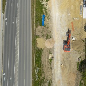 Radovi u Sarajevskoj ulici u Zagrebu snimljeni iz zraka